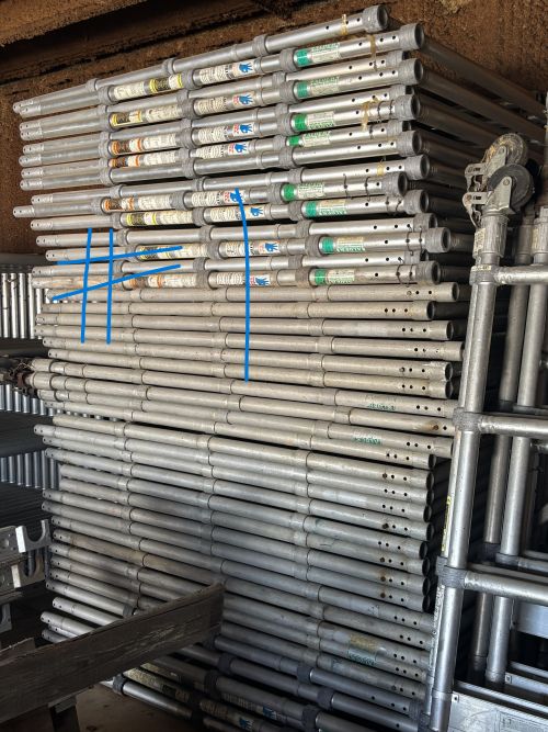 Lot of Scaffolding, Walk Boards, and Braces